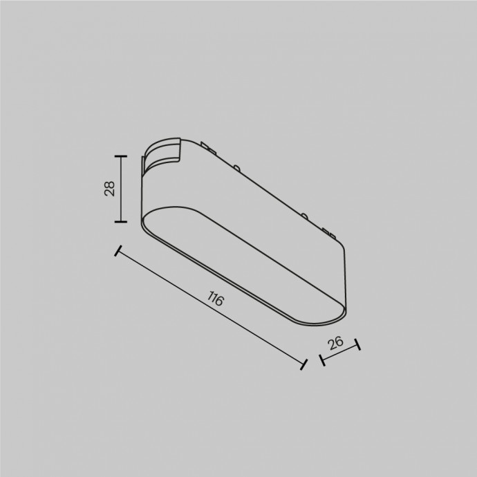 Трековый светильник Technical TR080-1-6W3K-W