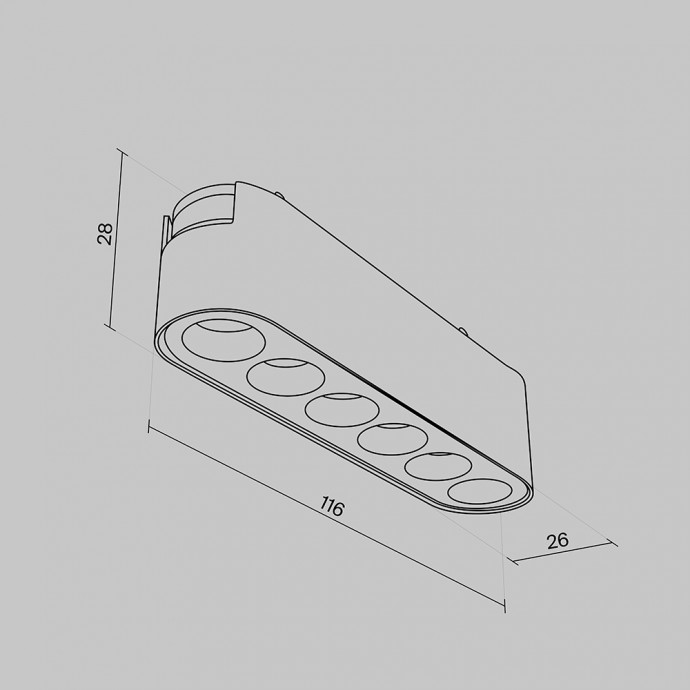 Трековый светильник Technical TR082-1-6W3K-M-B