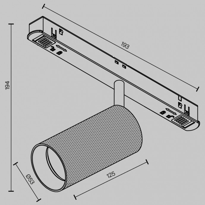 Трековый светильник Technical TR097-2-12W4K-M-BB