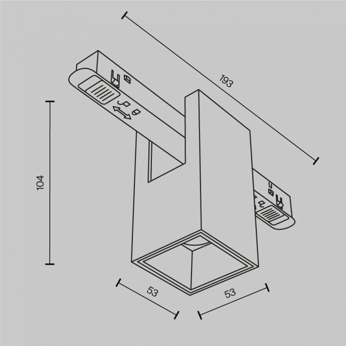 Трековый светильник Technical TR121-2-7W3K-BS