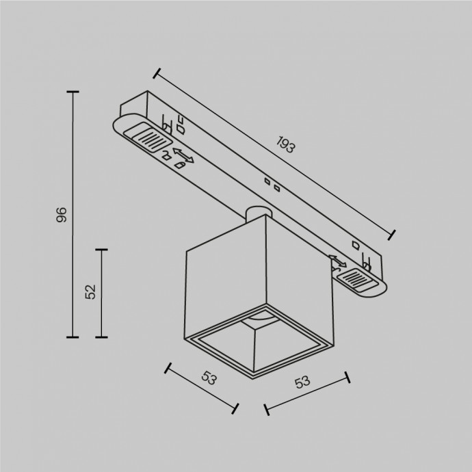 Трековый светильник Technical TR133-2-7W4K-B