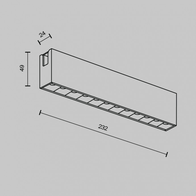 Трековый светильник Technical TR150-1-12W3K-M-BS