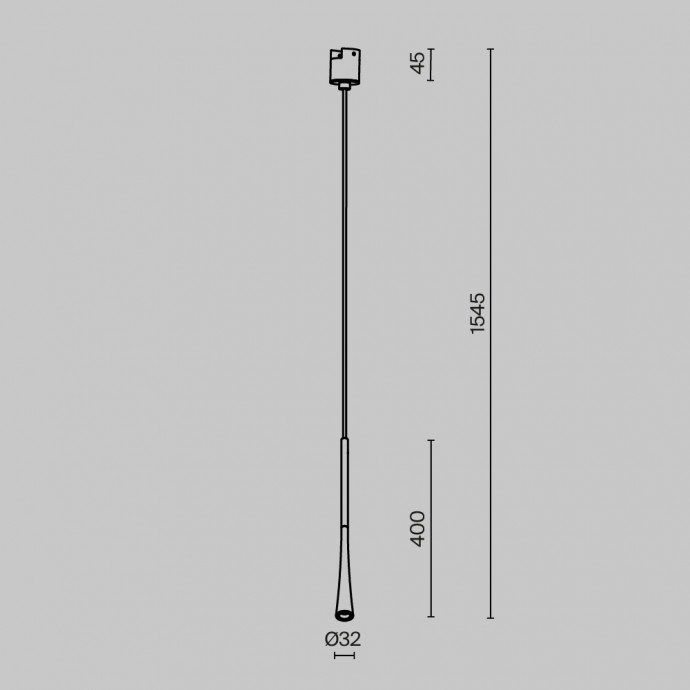 Трековый подвесной светильник Technical TR167-1-7W3K-M-B