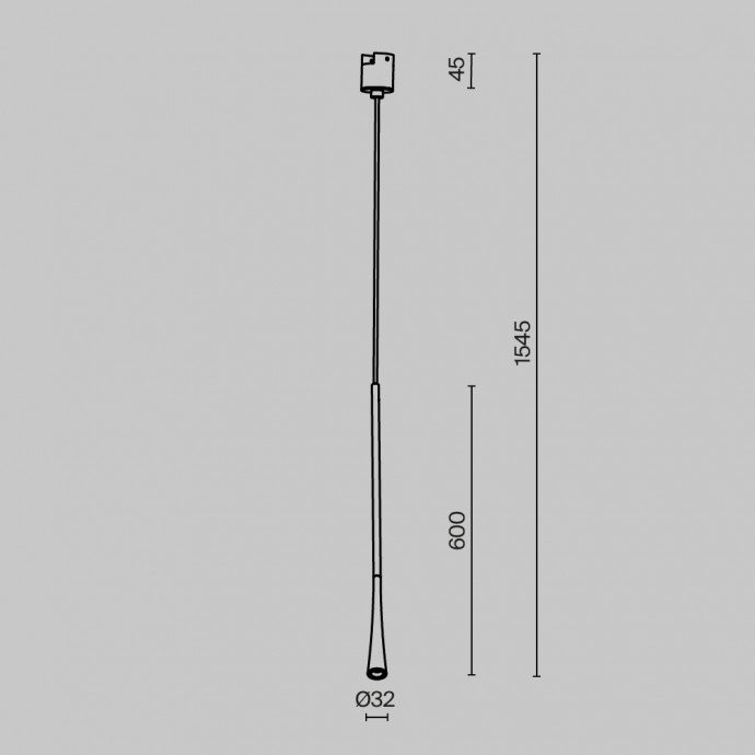 Трековый подвесной светильник Technical TR168-1-7W3K-M-B
