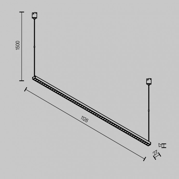 Трековый подвесной светильник Technical TR169-1-52W3K-M-B