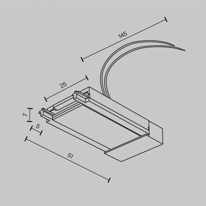 Комплектующие для накладной трековой системы Technical TRA084B-11W