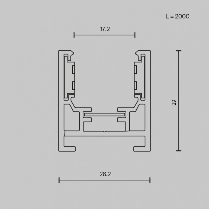 Шинопровод накладной Technical TRXM034-412B