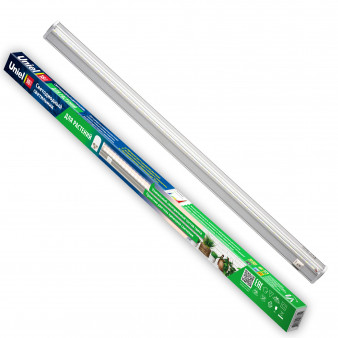 ULI-P10-18W/SPFR IP40 SILVER Светильник для растений светодиодный линейный, 560мм, выкл. на корпусе. Спектр для фотосинтеза. TM Uniel