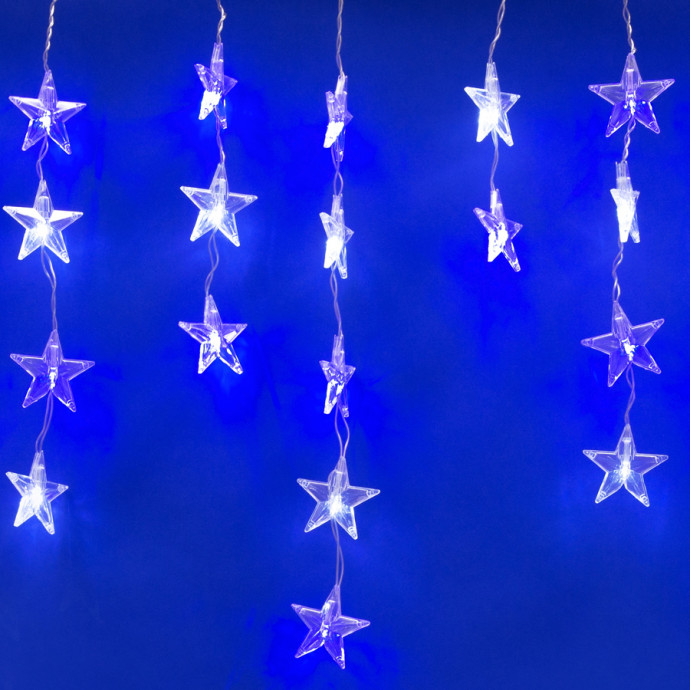 ULD-E5505-196/DTK WHITE-BLUE IP20 STARS-1 Занавес светодиодный фигурный 