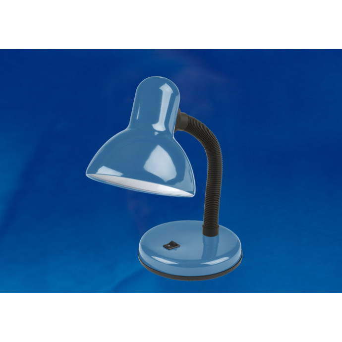 TLI-225 BLUE E27 Светильник настольный. Цоколь Е27. Механический выключатель. Синий. ТМ Uniel.