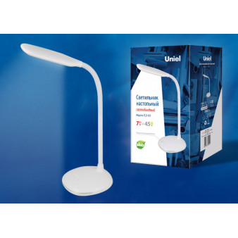 TLD-561 White/LED/450Lm/4500K Светильник настольный, 7W. Механический выключатель. Белый. ТМ Uniel