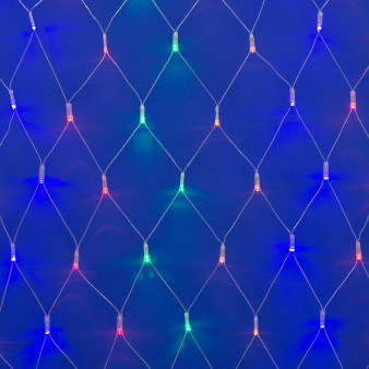 ULD-N1815-180/DTA MULTI IP20 Сетка светодиодная с контроллером, 1,8х1,5м. 180 светодиодов. Разноцветный свет. Провод прозрачный. TM Uniel.