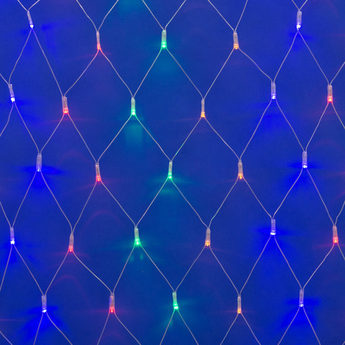 ULD-N1815-180/DTA MULTI IP20 Сетка светодиодная с контроллером, 1,8х1,5м. 180 светодиодов. Разноцветный свет. Провод прозрачный. TM Uniel.