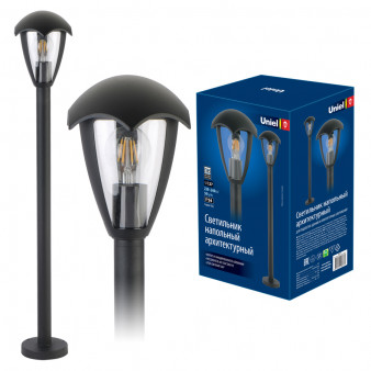 UUL-T80A 60W/E27 IP54 BLACK Светильник уличный, под лампу Е27. Архитектурный напольный. Корпус черный. TM Uniel.