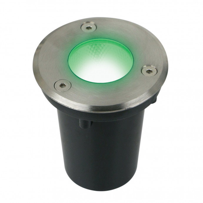 ULU-B10A-3W/GREEN IP67 GREY Светильник светодиодный уличный. Архитектурный встраиваемый. Зеленый свет. Корпус серый. TM Uniel