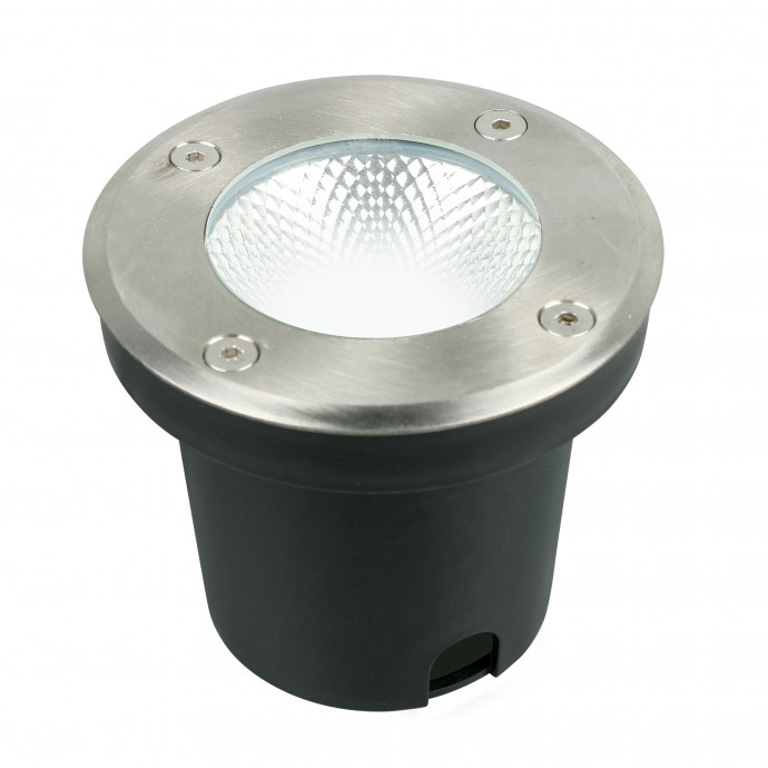 ULU-B12A-9W/2700K IP67 GREY Светильник светодиодный уличный. Архитектурный встраиваемый. Теплый белый свет (2700К). Корпус серый. TM Uniel.