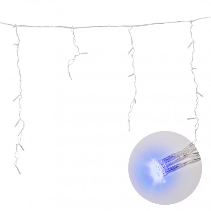 ULD-B1805-048/DTA BLUE IP20 Бахрома светодиодная, 1,8м. 48 светодиодов. Синий свет. Провод прозрачный. ТМ Uniel