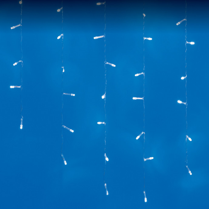 ULD-B6007-300/DTA WHITE IP44 Бахрома светодиодная, 6м. 300 светодиодов. Белый свет. Провод прозрачный. ТМ Uniel