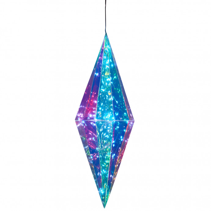 ULD-R506 3АА DIAMOND Светильник декоративный «Брильянт», на батарейках 3AA (не в/к). 100 светодиодов Белый свет. Цвет корпуса радужный. TM Uniel