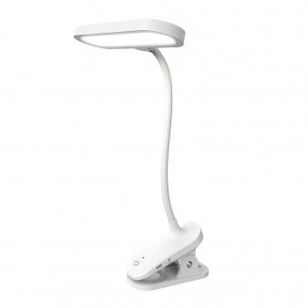 ULM-D602 10W/3000-6000K/DIM WHITE Светильник настольный светодиодный «прищепка». Сенсорный выключатель. Диммер. Белый. TM Uniel