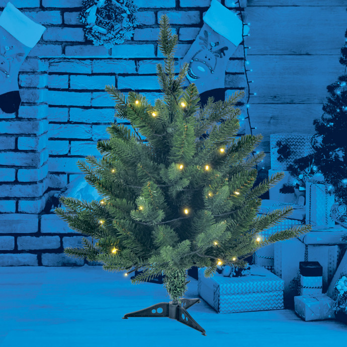 ULD-T5460-030/SNA/3AA WARM WHITE IP20 XMAS TREE Дерево светодиодное «Ёлочка», на батарейках 3АА (не в/к), 54х60см. 30 светодиодов. Теплый белый свет. TM Uniel