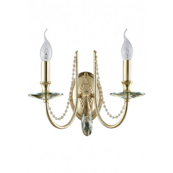 Бра Crystal Lux VICTORIA AP2 GOLD/AMBER