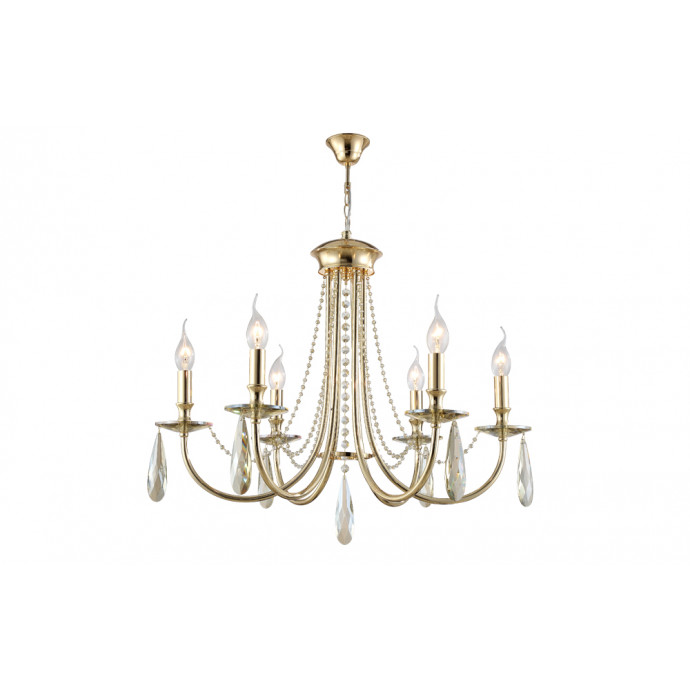 Люстра Crystal Lux VICTORIA SP6 GOLD/AMBER