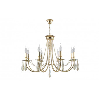 Люстра Crystal Lux VICTORIA SP8 GOLD/AMBER