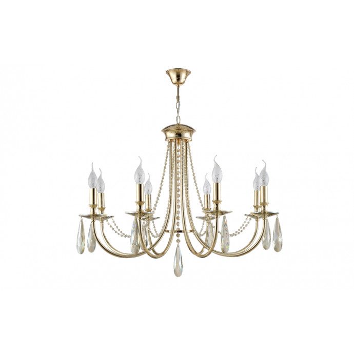 Люстра Crystal Lux VICTORIA SP8 GOLD/AMBER