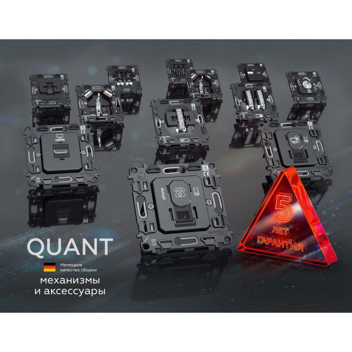 VM115 Механизм 2-клавишного выключателя 10A-250V QUANT