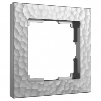 Рамка на 1 пост (серебряный) W0012406