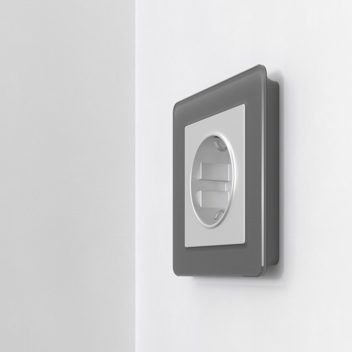 Рамка на 1 пост Acrylic графит W0012704