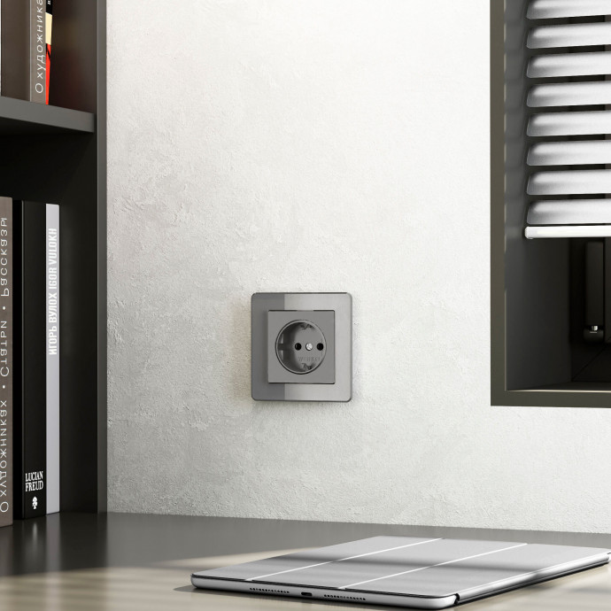 Рамка на 1 пост Acrylic графит W0012704