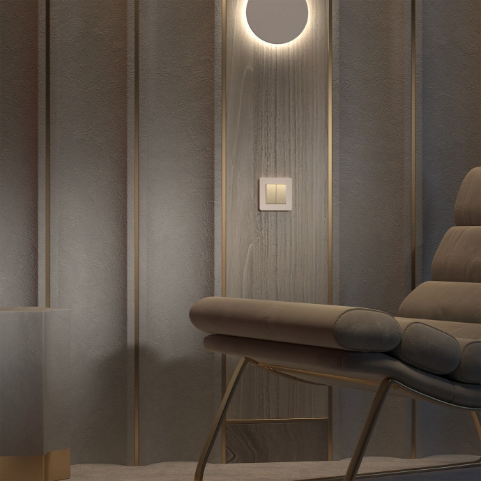 Рамка на 1 пост Split (айвори/белый,  soft-touch) W0013066