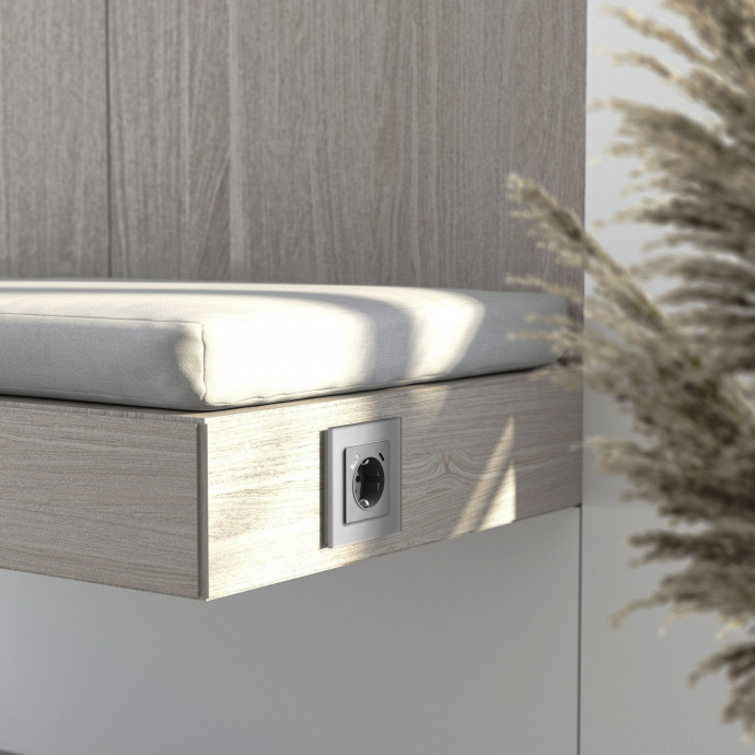 Рамка на 1 пост Senso (серебряный, стекло soft-touch) W0013106