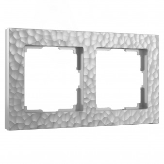 Рамка на 2 поста (серебряный) W0022406