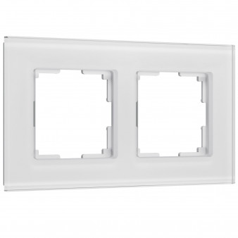 Рамка на 2 поста Senso (белый, стекло soft-touch) W0023101