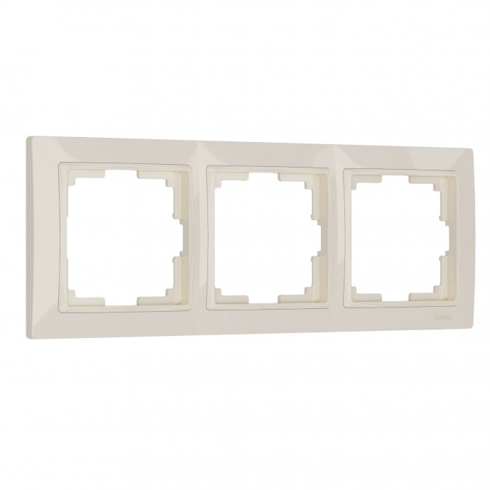 Рамка на 3 поста (слоновая кость, basic) W0032003