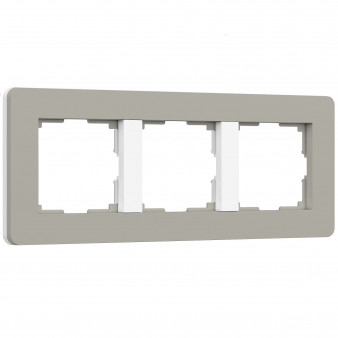 Рамка на 3 поста Split (дымчатый/белый, soft-touch) W0033067