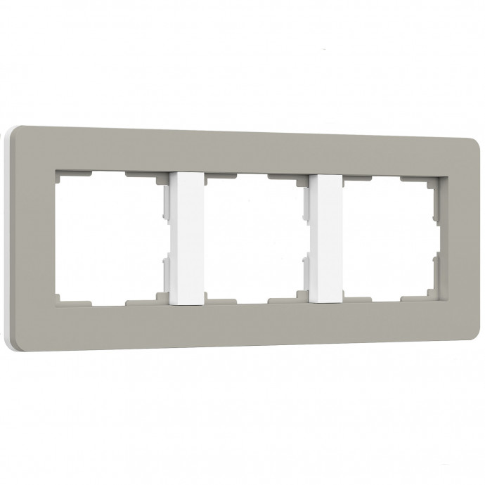 Рамка на 3 поста Split (дымчатый/белый, soft-touch) W0033067