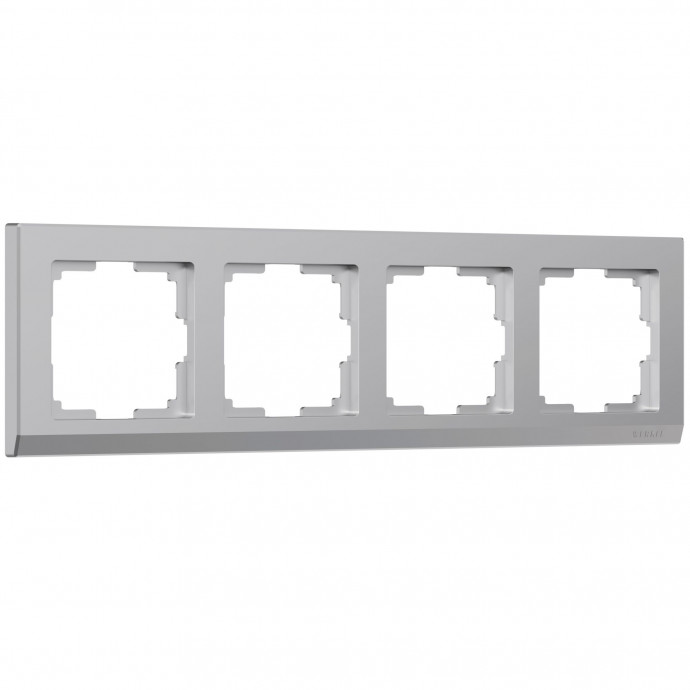 Рамка на 4 поста (серебряный) W0041806