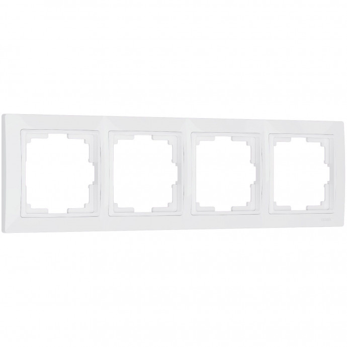 Рамка на 4 поста (белый, basic) W0042001