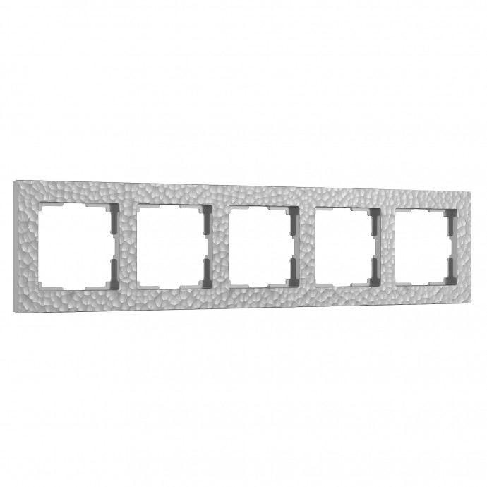 Рамка на 5 постов (серебряный) W0052406