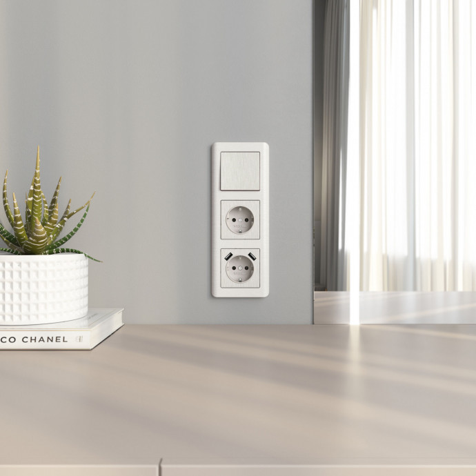 Клавиша для выключателя перекрестного (перламутровый рифленый) W1119013