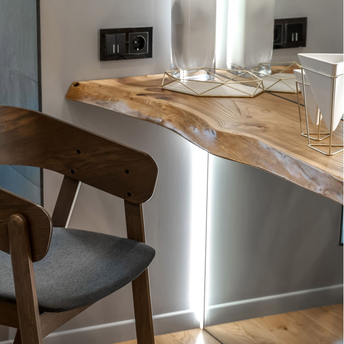 Выключатель двухклавишный проходной с подсветкой (черный матовый) W1122108