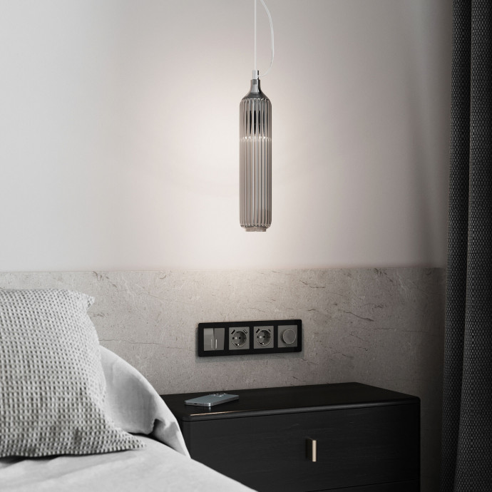 Накладка для розетки USB (графит акрил) W1179544