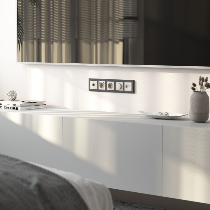 ТВ-розетка оконечная (перламутровый рифленый) W1183013