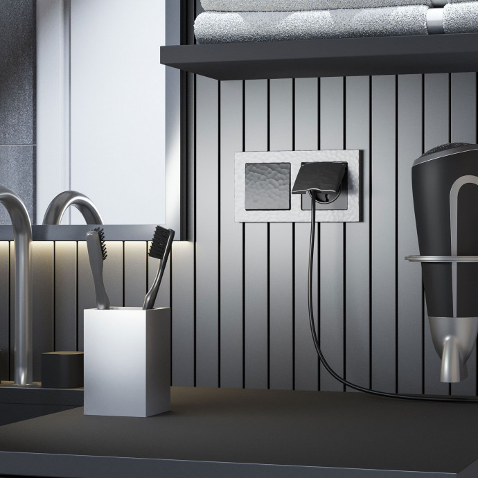 Выключатель одноклавишный проходной (черный) W1212008