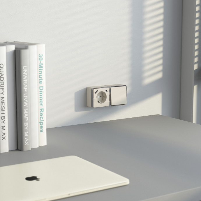 Выключатель одноклавишный проходной Gallant (слоновая кость) W5012003