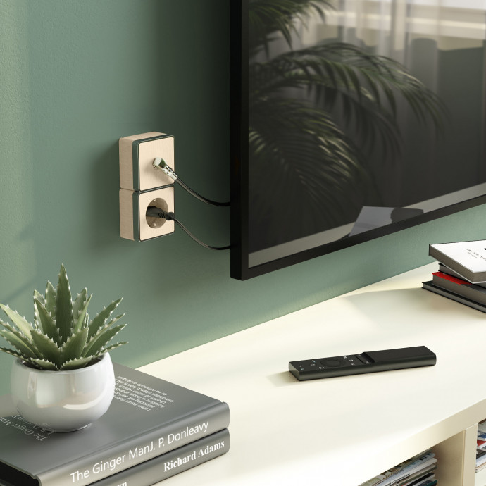 ТВ-розетка оконечная Gallant (шампань рифленый) W5083010